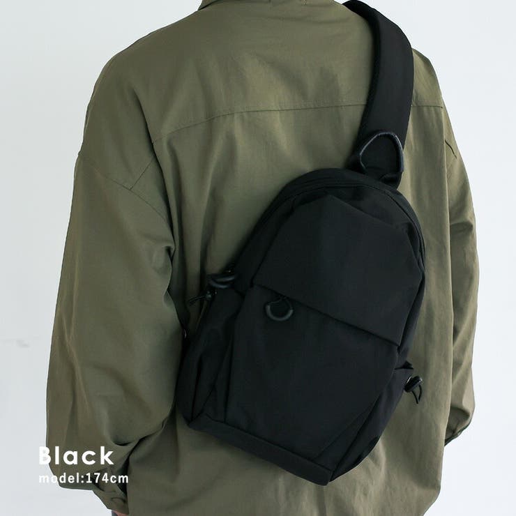 ブラック | 撥水ナイロンボディバッグ | Vita Felice