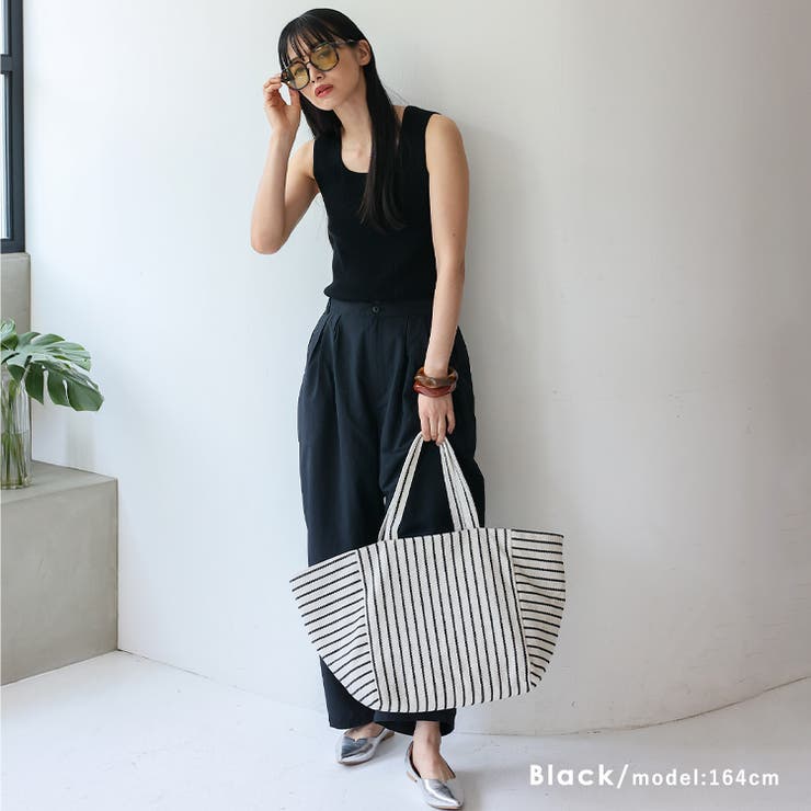 ストライプキャンバストートバッグ | Vita Felice | 詳細画像9 