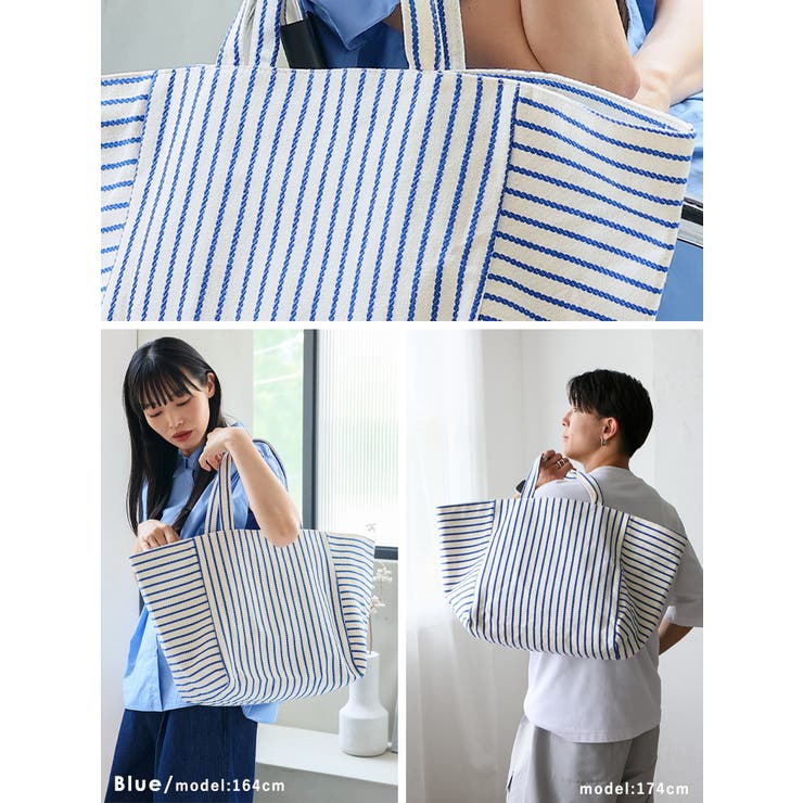 ストライプキャンバストートバッグ | Vita Felice | 詳細画像12 