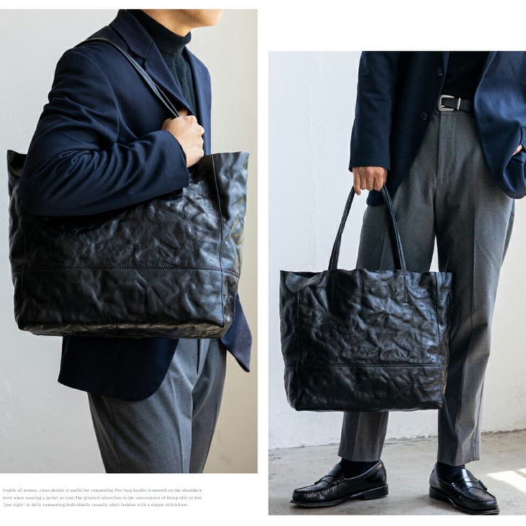 ポーチ付きヴィンテージレザートートバッグ | Vita Felice | 詳細画像4 