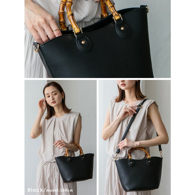 バンブーハンドル2wayハンドバッグ | Vita Felice | 詳細画像11 