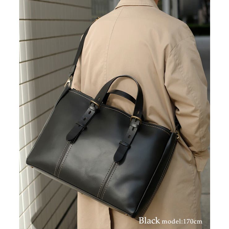 【姫路レザー】ベルトハンドルビジネストートバッグ（L） | Vita Felice | 詳細画像5 