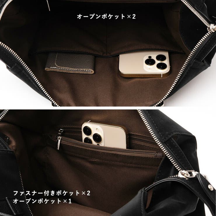 スウェード調スクエアボストンバッグ | Vita Felice | 詳細画像8 