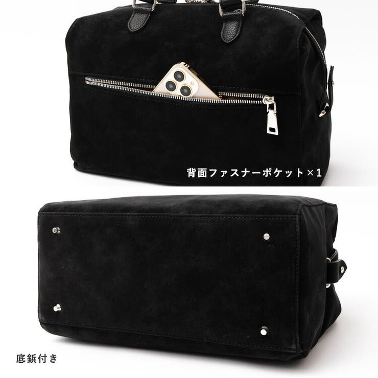 スウェード調スクエアボストンバッグ | Vita Felice | 詳細画像9 