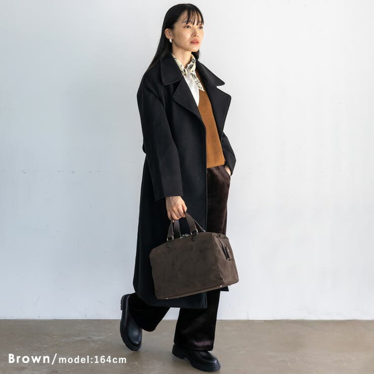 スウェード調スクエアボストンバッグ | Vita Felice | 詳細画像14 