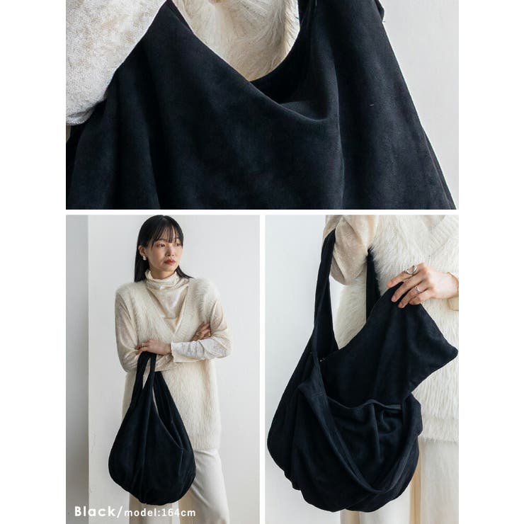 スウェード調バルーントートバッグ（ポーチ付き） | Vita Felice | 詳細画像10 