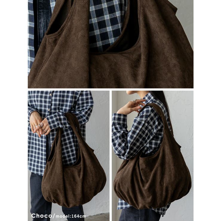 スウェード調バルーントートバッグ（ポーチ付き） | Vita Felice | 詳細画像13 