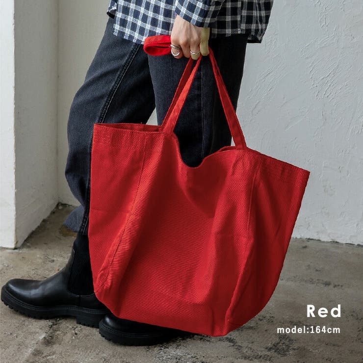 レッド | ロングハンドルビッグトートバッグ | Vita Felice