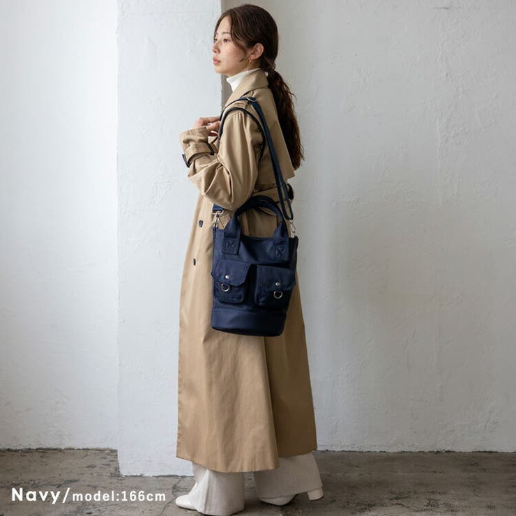 バケツ型ナイロン2WAYトートバッグ | Vita Felice | 詳細画像13 