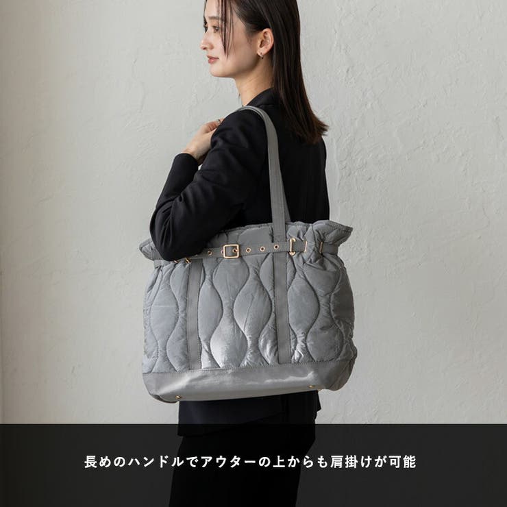 ベルトデザインキルティングトートバッグ | Vita Felice | 詳細画像4 