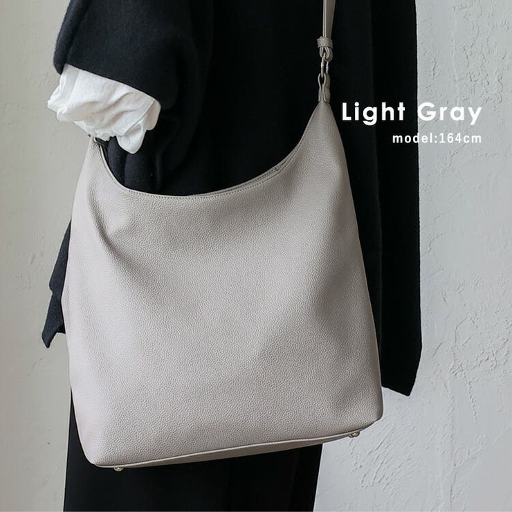 ライトグレー | ベルトハンドルワンショルダーバッグ | Vita Felice