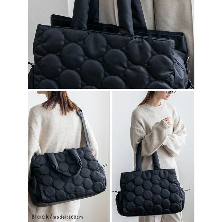 ドットキルティング2way3ルームバッグ | Vita Felice | 詳細画像12 