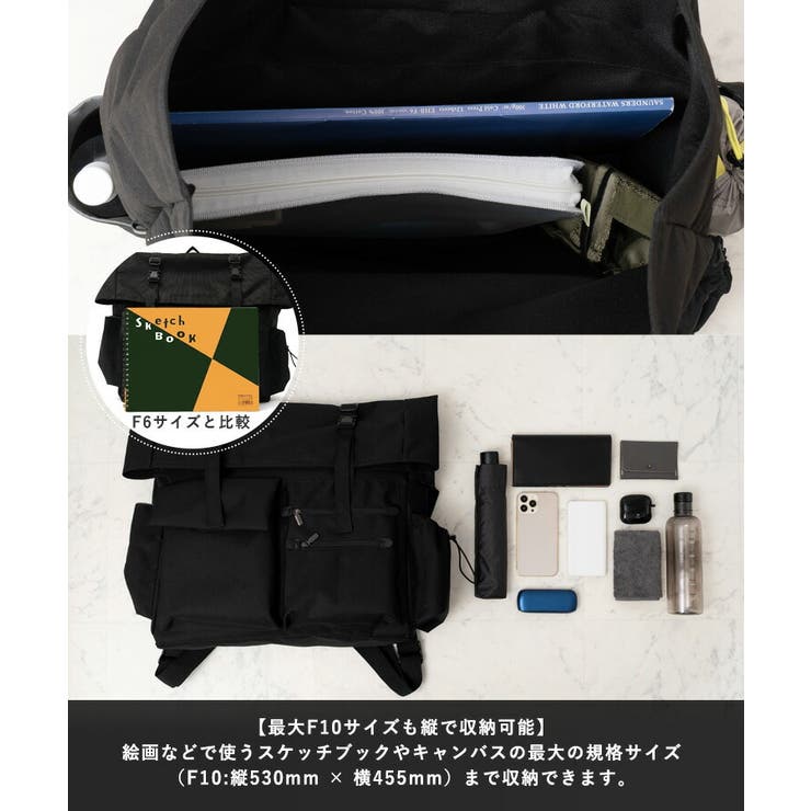 スクエアスケッチリュックサック | Vita Felice | 詳細画像6 