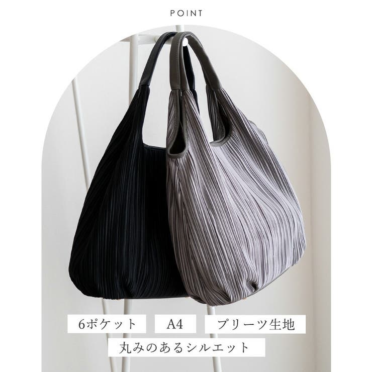 プリーツロングハンドルトートバッグ | Vita Felice | 詳細画像3 