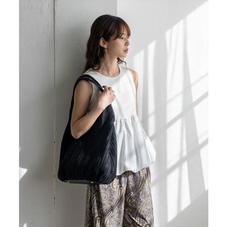 プリーツロングハンドルトートバッグ | Vita Felice | 詳細画像13 