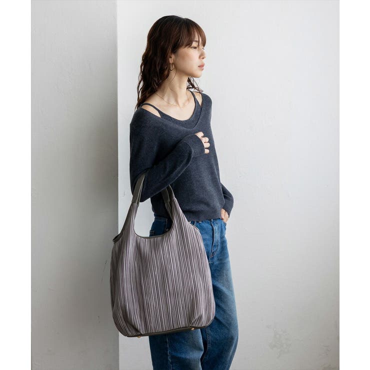 プリーツロングハンドルトートバッグ | Vita Felice | 詳細画像14 