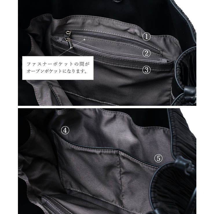 プリーツ巾着トートバッグ | Vita Felice | 詳細画像7 