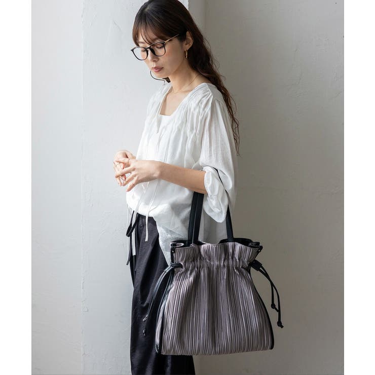 プリーツ巾着トートバッグ | Vita Felice | 詳細画像14 