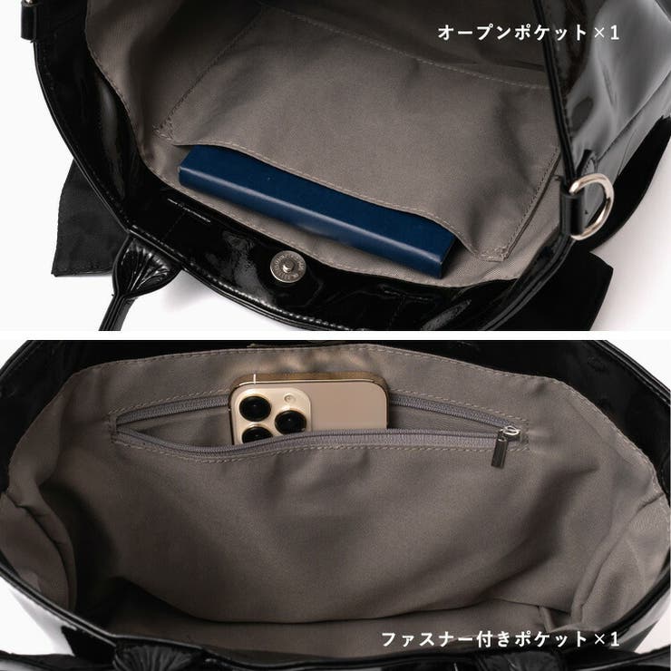 エナメル2wayフリルトートバッグ | Vita Felice | 詳細画像8 