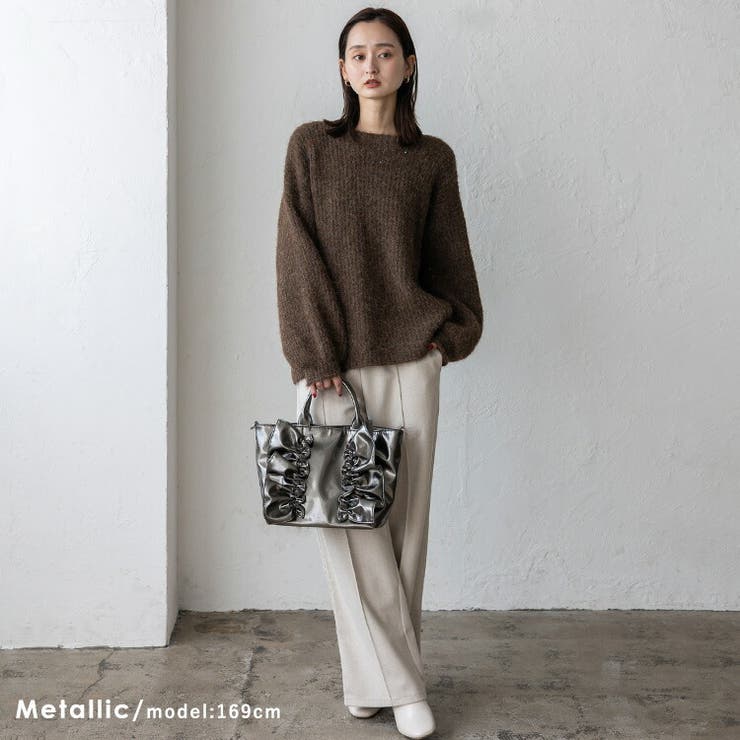 エナメル2wayフリルトートバッグ | Vita Felice | 詳細画像11 