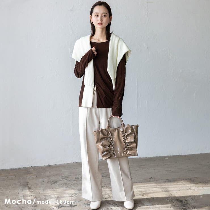 エナメル2wayフリルトートバッグ | Vita Felice | 詳細画像12 