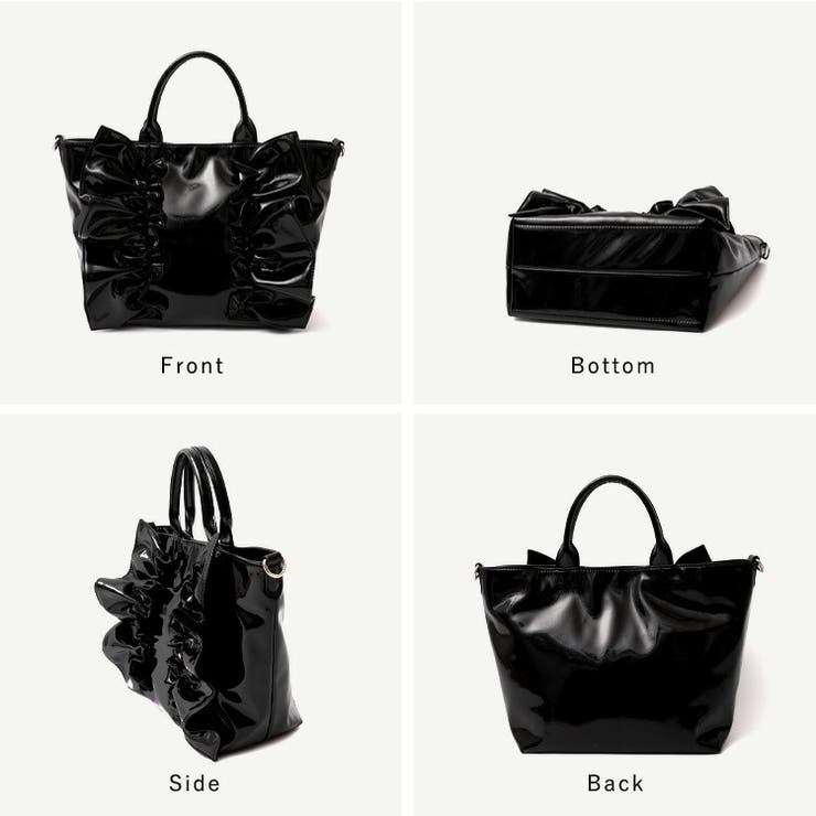 エナメル2wayフリルトートバッグ | Vita Felice | 詳細画像14 