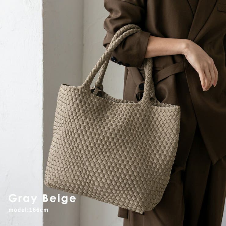 グレーベージュ | インナーバッグ付きメッシュトート | Vita Felice