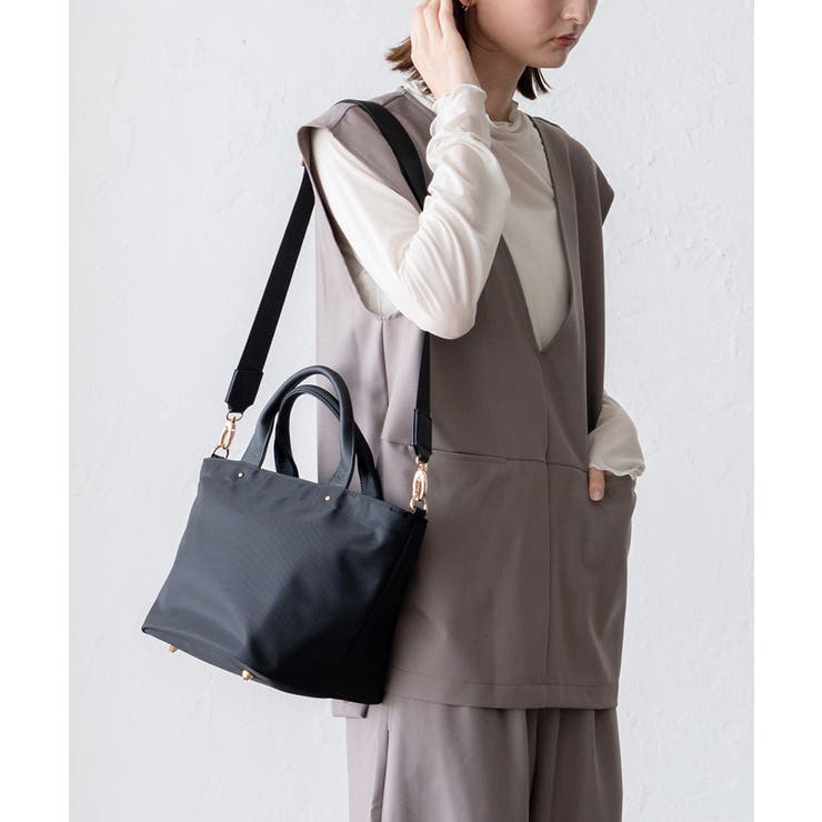 本革ハンドル2wayミニナイロントートバッグ | Vita Felice | 詳細画像14 