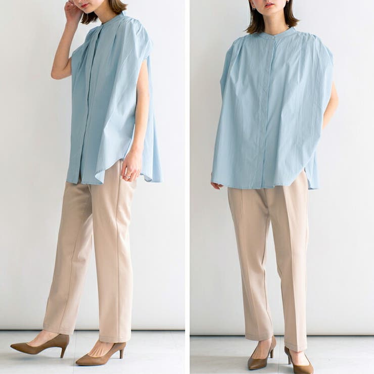 スタンドカラーフレンチスリーブブラウス | Vita Felice | 詳細画像7 