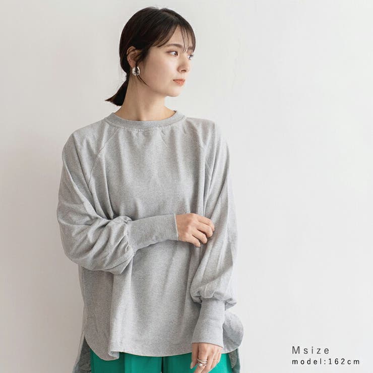 （L）ライトグレー | リサイクルヤーンラグラントップス | Vita Felice