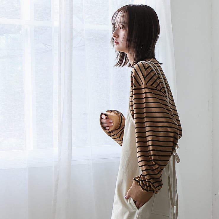 ボーダー長袖ロングTシャツ[品番：VI000006969]｜Vita Felice
