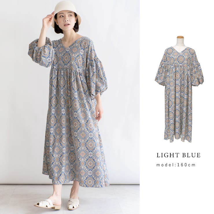 ペイズリー柄ロングワンピース | ファッション,アパレル
