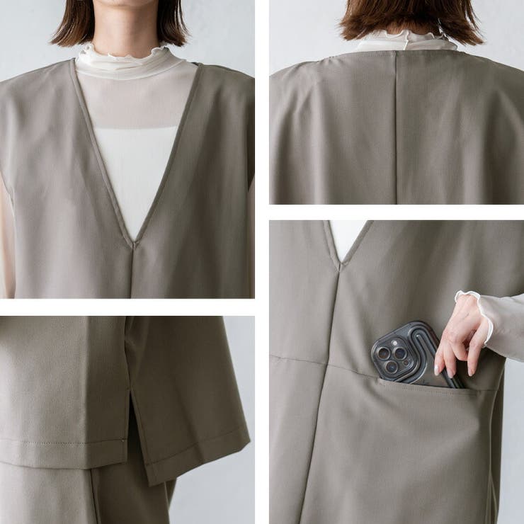 Vネックプルオーバーベスト | Vita Felice | 詳細画像5 