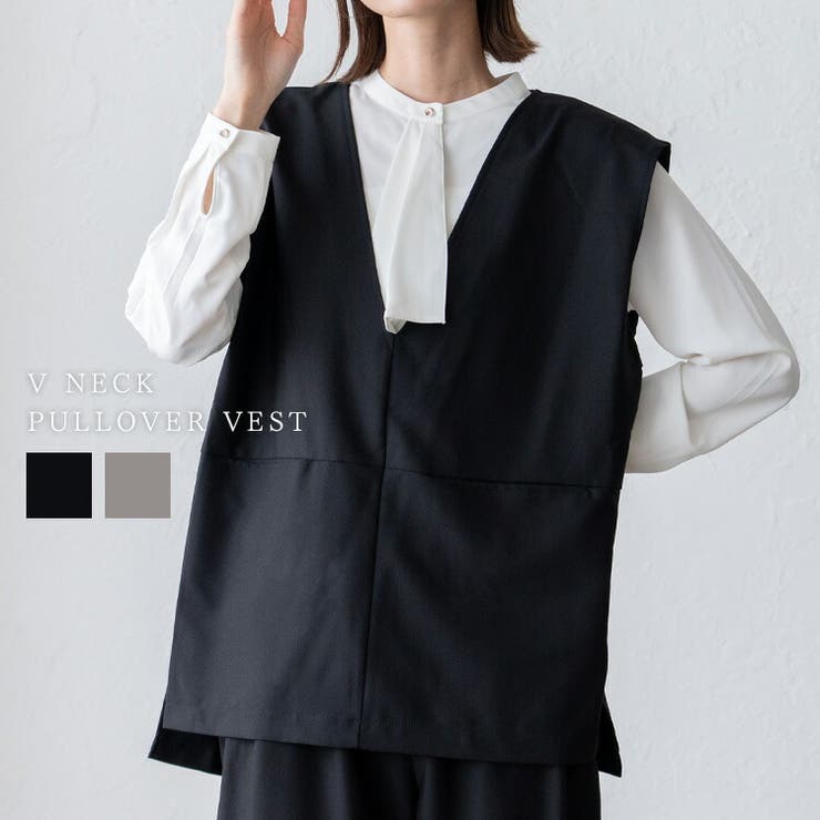 Vネックプルオーバーベスト | Vita Felice | 詳細画像1 