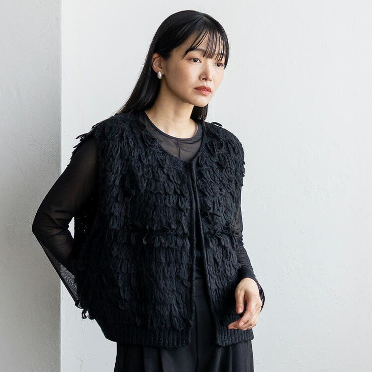 ループ編みニットベスト | Vita Felice | 詳細画像6 