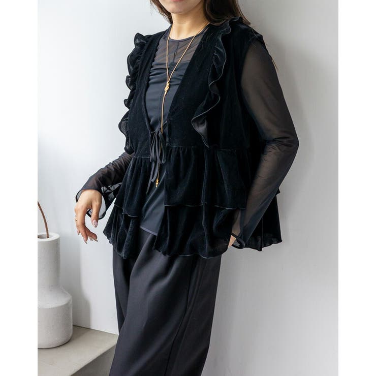 ベロアフリルティアードベスト | Vita Felice | 詳細画像8 