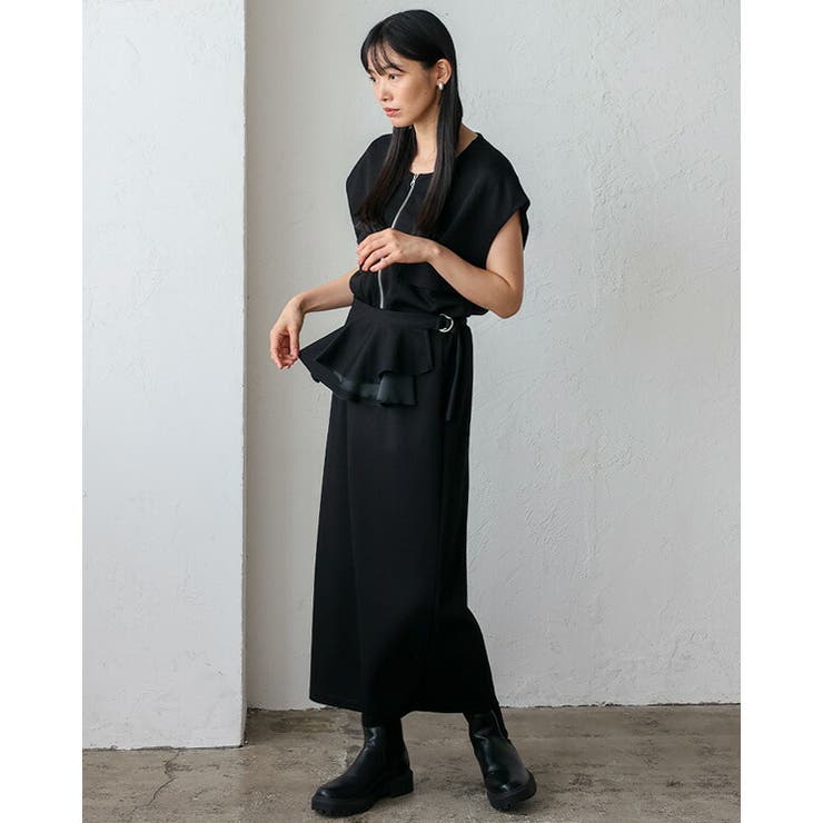 フリルベルト付きタイトロングスカート（セットアップ対応） | Vita Felice | 詳細画像8 