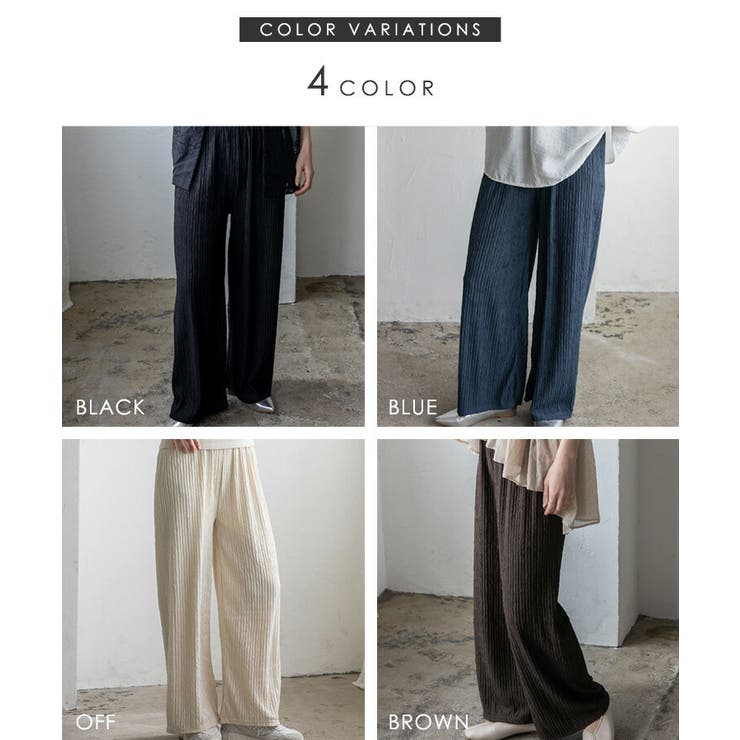 リラックスプリーツパンツ | Vita Felice | 詳細画像3 