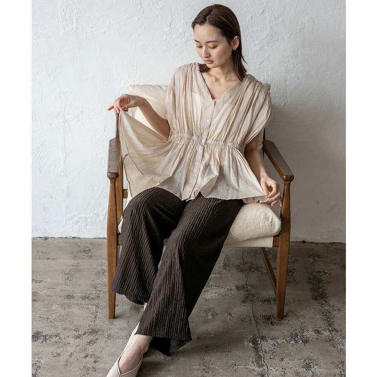 リラックスプリーツパンツ | Vita Felice | 詳細画像9 