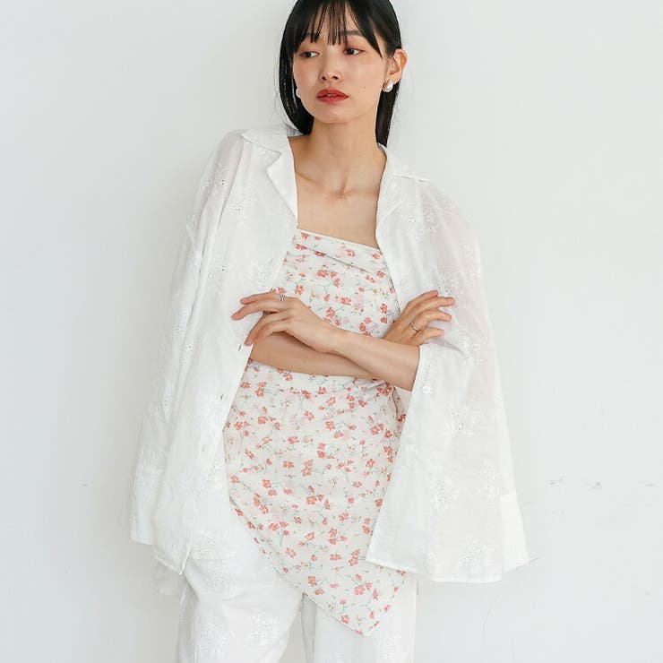 コットンフラワーエンブロイダリーレースシャツ | Vita Felice | 詳細画像11 