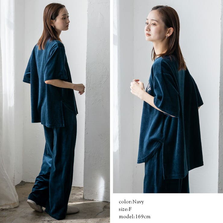 【No Rule No Line】プリントベロアトップス | Vita Felice | 詳細画像13 