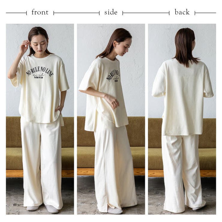 【No Rule No Line】プリントベロアトップス | Vita Felice | 詳細画像15 