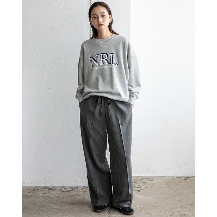 ピンストライプ センタープレスワイドパンツ | Vita Felice | 詳細画像11 