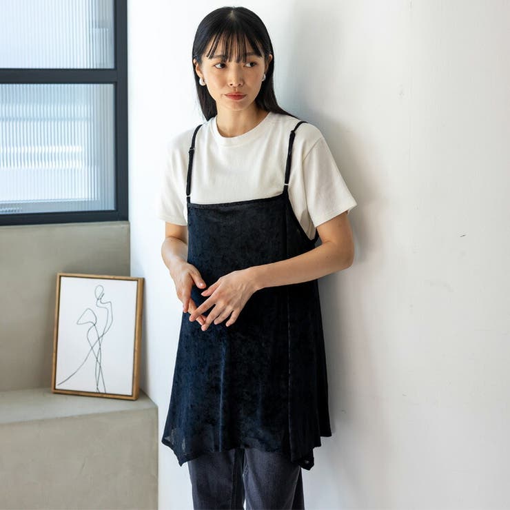 クラッシュベロア2WAYリボンキャミソール | Vita Felice | 詳細画像9 