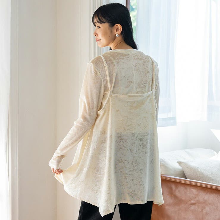 クラッシュベロア2WAYリボンキャミソール | Vita Felice | 詳細画像13 