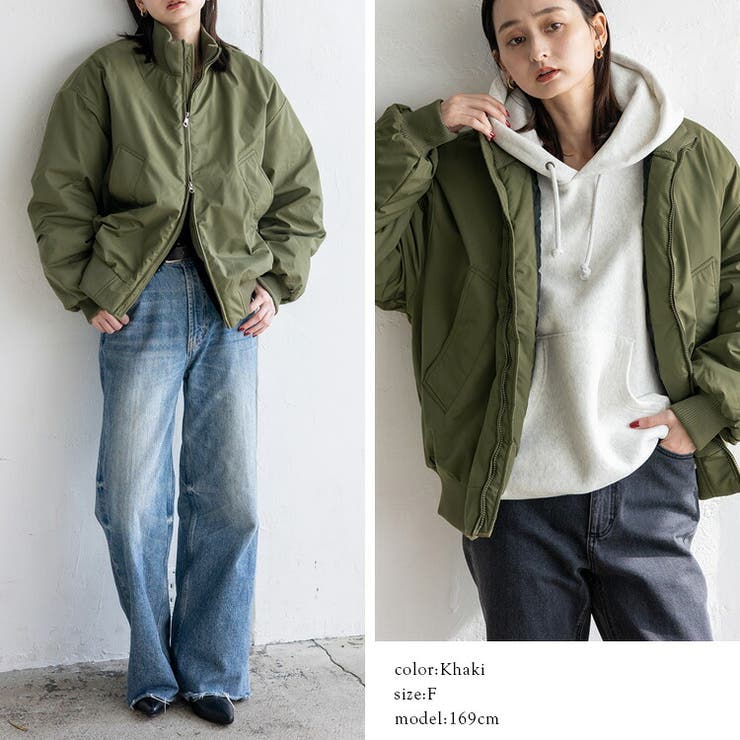 中綿ダブルジップブルゾン MA-1 | Vita Felice | 詳細画像10 