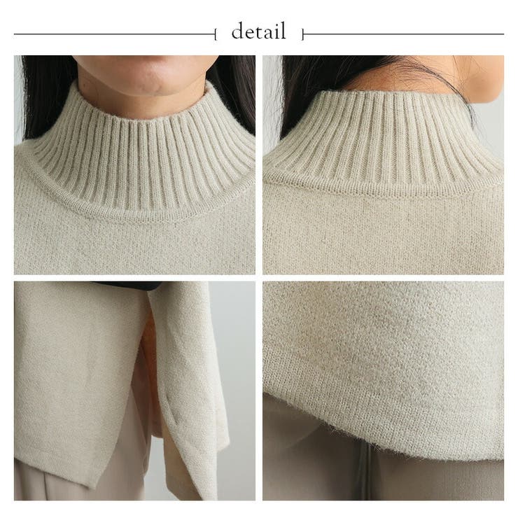 タートルネックニットポンチョ[品番：VI000007845]｜Vita Felice