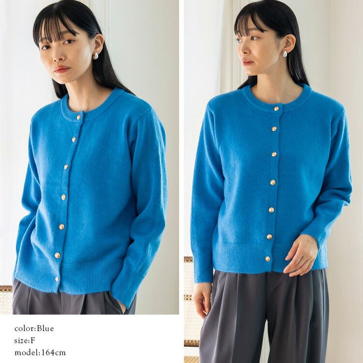 ゴールドボタンニットカーディガン | Vita Felice | 詳細画像9 