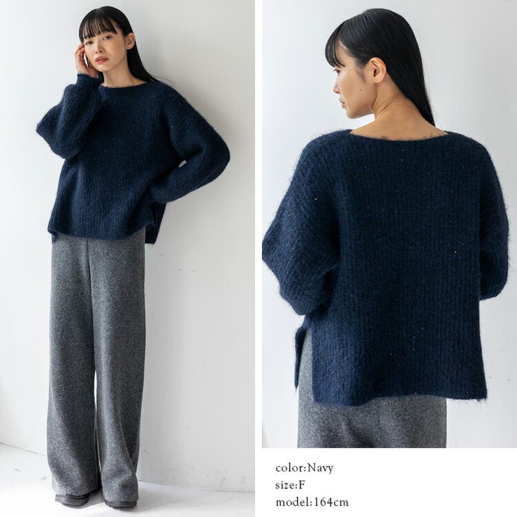 スパンコールラメニットトップス | Vita Felice | 詳細画像8 