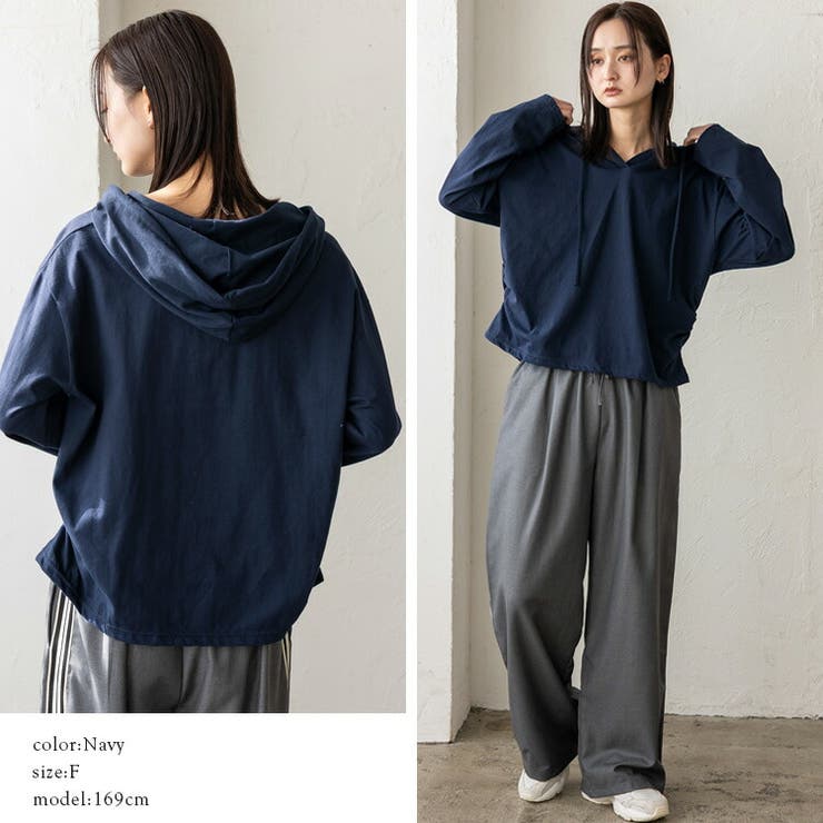 フード付きオーバーサイズトップス | Vita Felice | 詳細画像9 